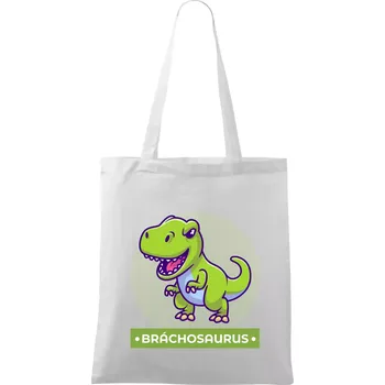 Dinosauří rodina - brácha - Taška bavlněná - 42 x 38 cm ( Bílá )