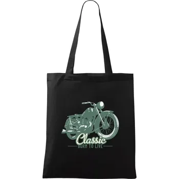 Nákupní taška Born to live classic - Taška bavlněná - 42 x 38 cm ( Černá )