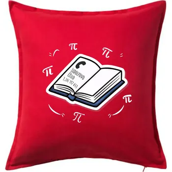Polštář Ludolfovo číslo pí - Polštář 50x50 - 50x50 - Pouze potah ( Červená )