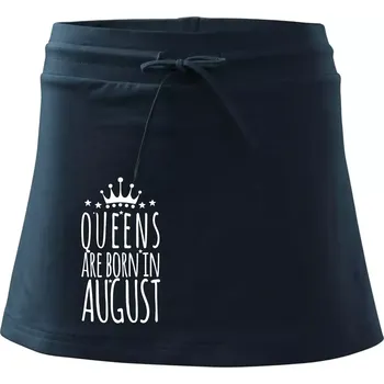 Dámské oblečení Queens are born in August - Sportovní sukně - two in one - S ( Námořní modrá (velmi tmavá - téměř černá) )