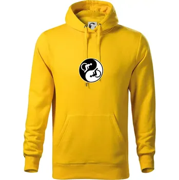 Pánská mikina Jin jang vozíčkář - Mikina pánská Cape s kapucí - 2XL ( Žlutá )