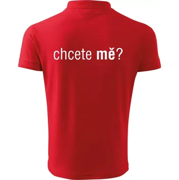 Pánská košile Chcete mě? - Polokošile pánská Pique Polo 203 - M ( Červená )