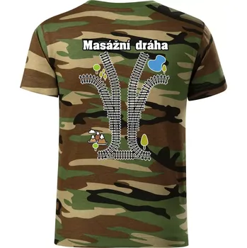 Chlapecké tričko Masážní dráha - Dětské maskáčové triko - 122 cm/6 let ( Hnědý maskáč )