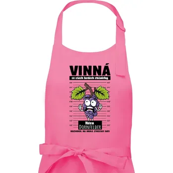 Kuchyňská zástěra Vinná réva odsouzena Dornfelder - Pánská zástěra na vaření - Univerzální velikost ( Růžová )