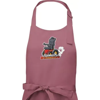 Kuchyňská zástěra Pomalu, ale neohroženě - Dámská zástěra na vaření - Univerzální velikost ( Starorůžová )