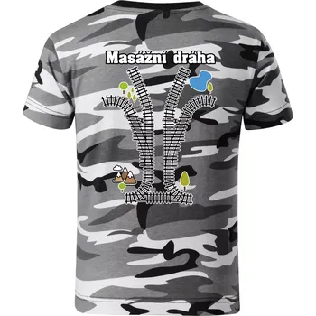 Chlapecké oblečení Masážní dráha - Dětské maskáčové triko - 146 cm/10 let ( Šedý maskáč )