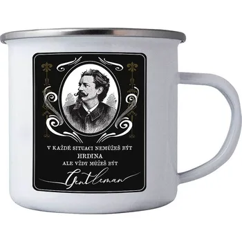 Plechový smaltový hrnek 350 ml pro muže v krabičce - real gentleman