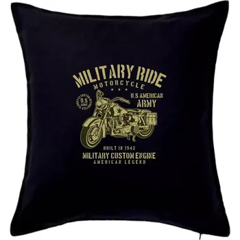 Polštář Military Ride - Polštář 50x50 - 50x50 - Pouze potah ( Černá )