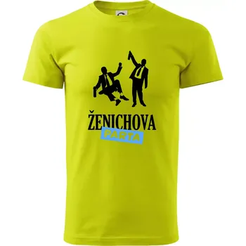 Ženichova parta alkohol - Klasické pánské triko vyšší gramáže - S ( Limetková )