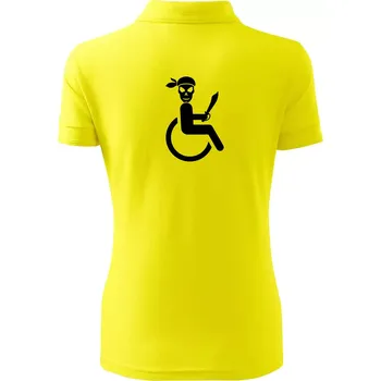 Pirát vozíčkář - Polokošile dámská Pique Polo - 2XL ( Citrónová )