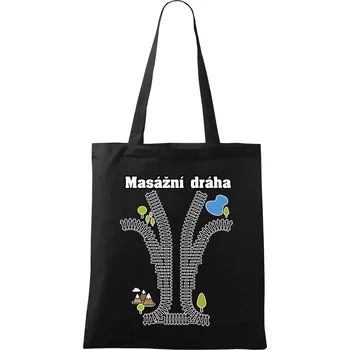 Masážní dráha - Taška bavlněná - 42 x 38 cm ( Černá )