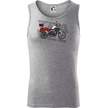 Cestovní enduro červená - Tílko pánské Core - S ( Tmavě šedý melír )