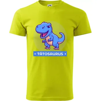 Dinosauří rodina - táta - Klasické pánské triko vyšší gramáže - 2XL ( Limetková )