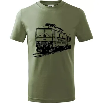 Chlapecké oblečení Vlak 363 - Tričko dětské bavlněné - 146 cm/10 let ( Khaki )