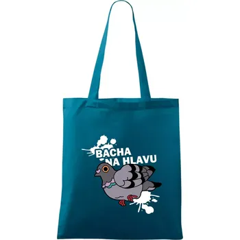 Bacha na hlavu - Taška bavlněná - 42 x 38 cm ( Petrolejová )