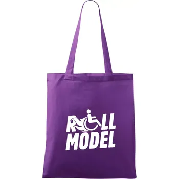 Roll model - Taška bavlněná - 42 x 38 cm ( Fialová )