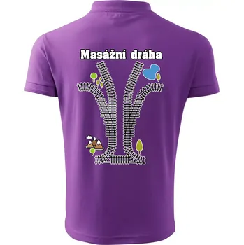 Pánská košile Masážní dráha - Polokošile pánská Pique Polo 203 - 3XL ( Fialová )