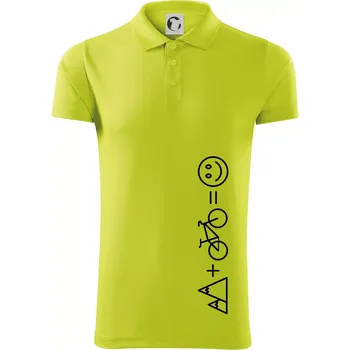 Pánská košile Hory kolo úsměv - Polokošile Victory sportovní (dresovina) - 2XL ( Limetková )