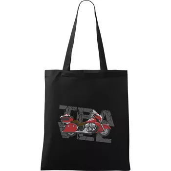 Nákupní taška Cestovní motorka Amerika červená - Taška bavlněná - 42 x 38 cm ( Černá )