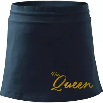 Dámská sukně The King - His Queen - psací - Sportovní sukně - two in one - XS ( Námořní modrá (velmi tmavá - téměř černá) )