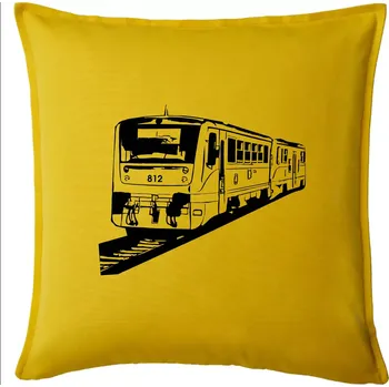 Polštář Vlak 812 - Polštář 50x50 - 50x50 - Pouze potah ( Žlutá )