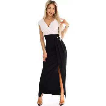 Dámské oblečení Dámské šaty 451-3 - NUMOCO béžovo-černá M