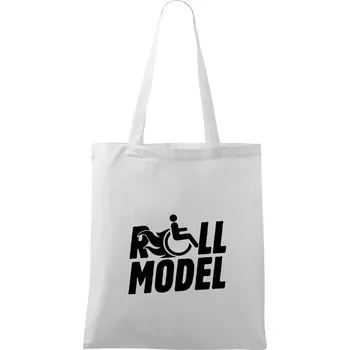 Roll model - Taška bavlněná - 42 x 38 cm ( Bílá )
