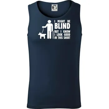 I might be blind - Tílko pánské Core - S ( Námořní modrá (velmi tmavá - téměř černá) )