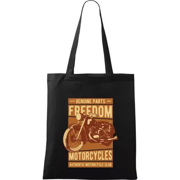 Nákupní taška Motorcycles freedom - Taška bavlněná - 42 x 38 cm ( Černá )