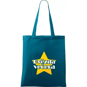 Hvězda večera - Taška bavlněná - 42 x 38 cm ( Petrolejová )