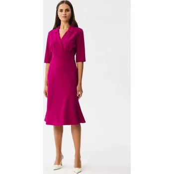 Dámské šaty Plášťové šaty S348 bordové - Stylove XL