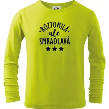 Chlapecké oblečení Roztomilá, ale smradlavá - Triko dětské Long Sleeve - 104-110cm / 3-4 roky ( Limetková )