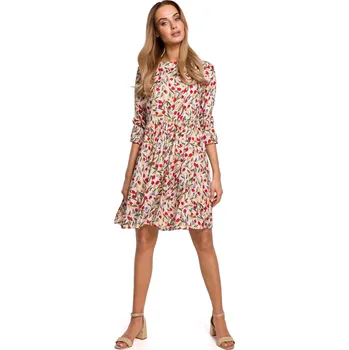 Dámské šaty Šaty se vzory tulipánů M521 Model 5 - MOE květinový vzor XL-42