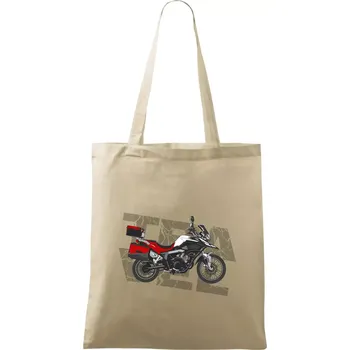Cestovní enduro červená - Taška bavlněná - 42 x 38 cm ( Naturální )