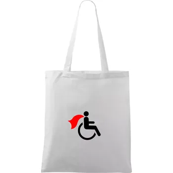 Super vozíčkář - Taška bavlněná - 42 x 38 cm ( Bílá )