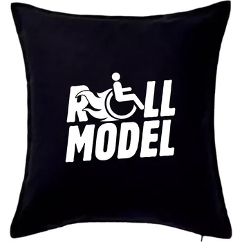 Polštář Roll model - Polštář 50x50 - 50x50 - Pouze potah ( Černá )