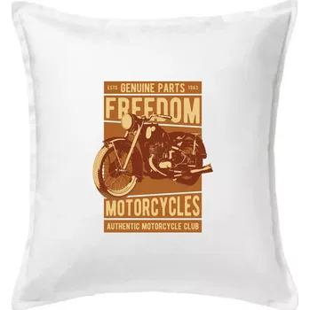 Polštář Motorcycles freedom - Polštář 50x50 - 50x50 - Pouze potah ( Bílá )