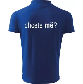 Pánská košile Chcete mě? - Polokošile pánská Pique Polo 203 - 4XL ( Královská modrá )