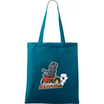 Pomalu, ale neohroženě - Taška bavlněná - 42 x 38 cm ( Petrolejová )