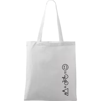 Hory kolo úsměv - Taška bavlněná - 42 x 38 cm ( Bílá )