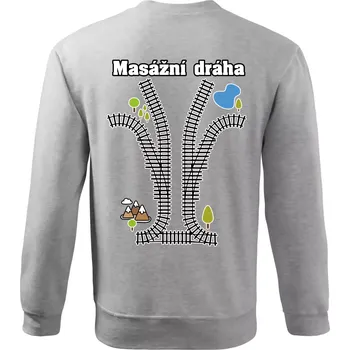 Masážní dráha - Mikina Essential dětská - 158 cm/12 let ( Světlešedý Melír )