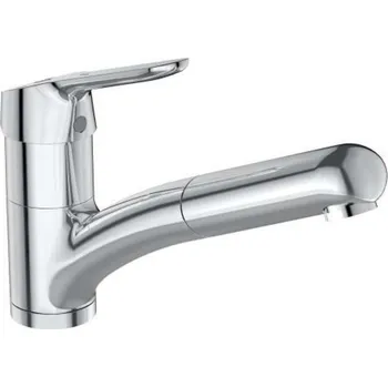 Vodovodní baterie IDEAL STANDARD - CeraFlex Dřezová baterie s výsuvnou sprškou, BlueStart, chrom BC143AA