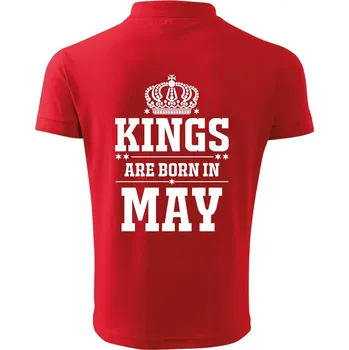 Pánská košile Kings are born in May - Polokošile pánská Pique Polo 203 - 3XL ( Červená )