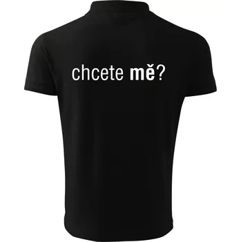 Pánská košile Chcete mě? - Polokošile pánská Pique Polo 203 - 4XL ( Černá )