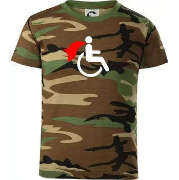 Chlapecké tričko Super vozíčkář - Dětské maskáčové triko - 122 cm/6 let ( Hnědý maskáč )