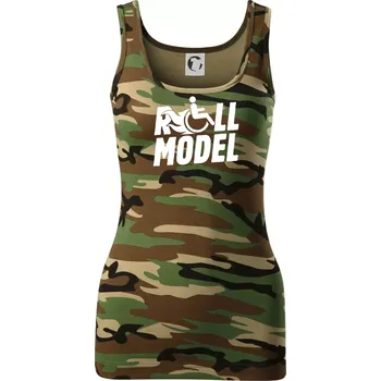 Roll model - Dámské Maskáčové tílko - M ( Hnědý maskáč )