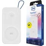 Bílá Powerbanka 3mk PastelUp 10,000mAh 22.5W USB 1A1C-White