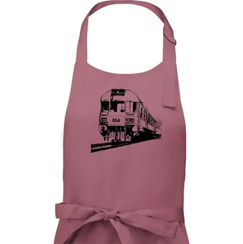 Kuchyňská zástěra Vlak 854 - Dámská zástěra na vaření - Univerzální velikost ( Starorůžová )