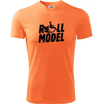 Pánské tričko Roll model - Pánské triko Fantasy sportovní (dresovina) - S ( Neon mandarine )