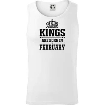 Pánské termoprádlo Kings are born in February - Tílko pánské Core - M ( Bílá )